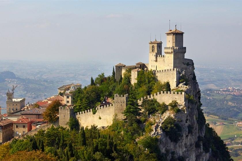 La rocca Guaita di San Marino sulla cima del monte Titano
